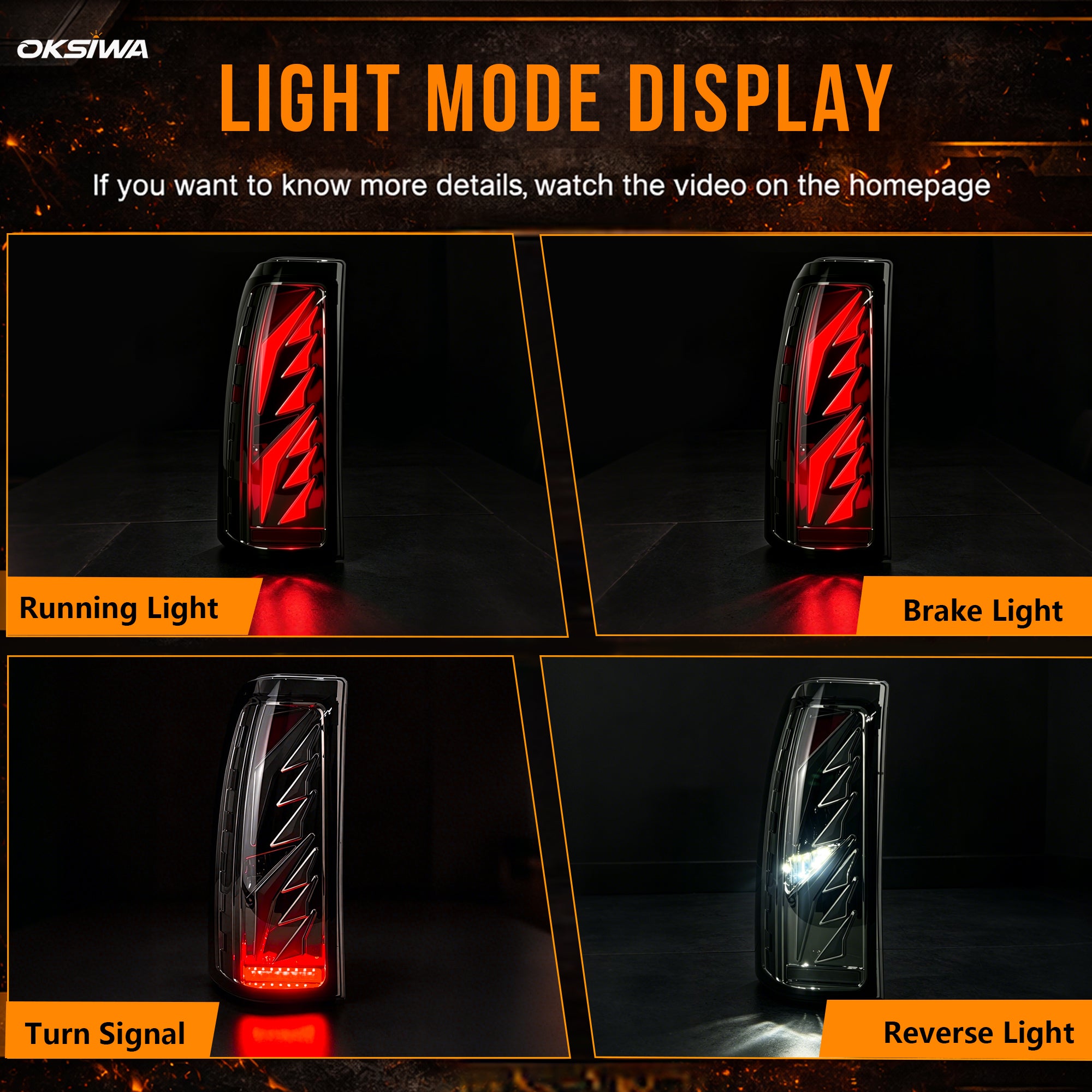Sequential Smoked LED Tail Lights for 1999-2006 GMC Sierra & 1999-2002 Chevy Silverado Plug & Play Waterproof